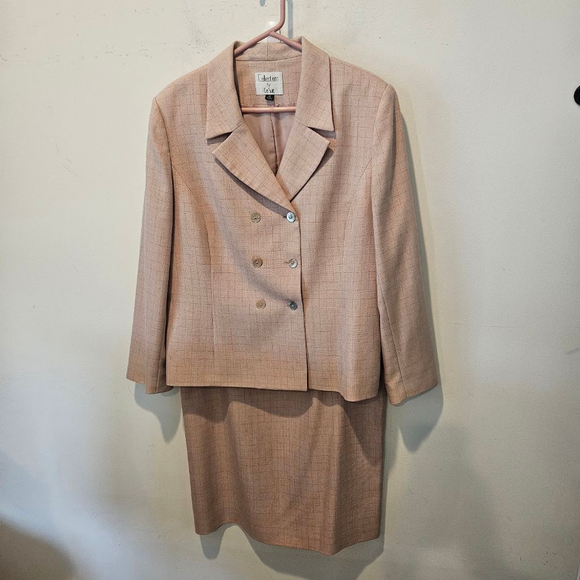 Le Suit Dresses & Skirts - Women's Collections for Le Suit Pink Plaid Skirt Suit, Size 16